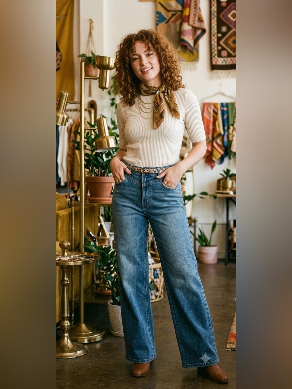 Judy Blue Retro Wide Leg Jeans 13/31 Denim High Rise Front Yoke Allison
